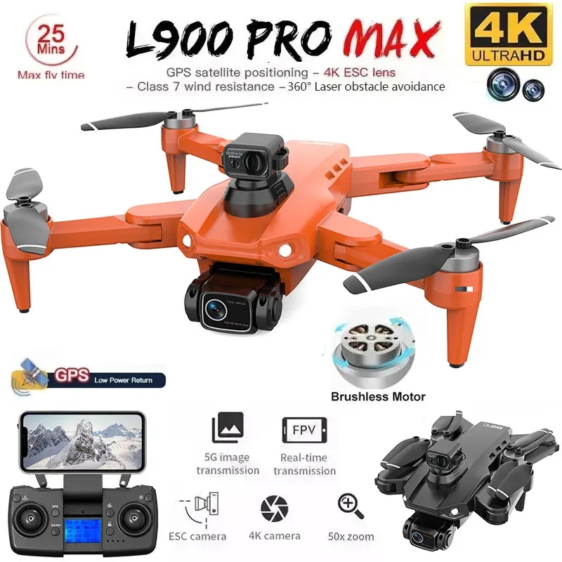 L900 Pro MAX GPS ドローン 4K プロフェッ - Drone Camera Professional のレビューと価格